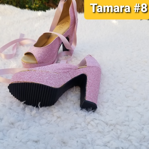 Glitter pink platform pump - Picture 3 of 3